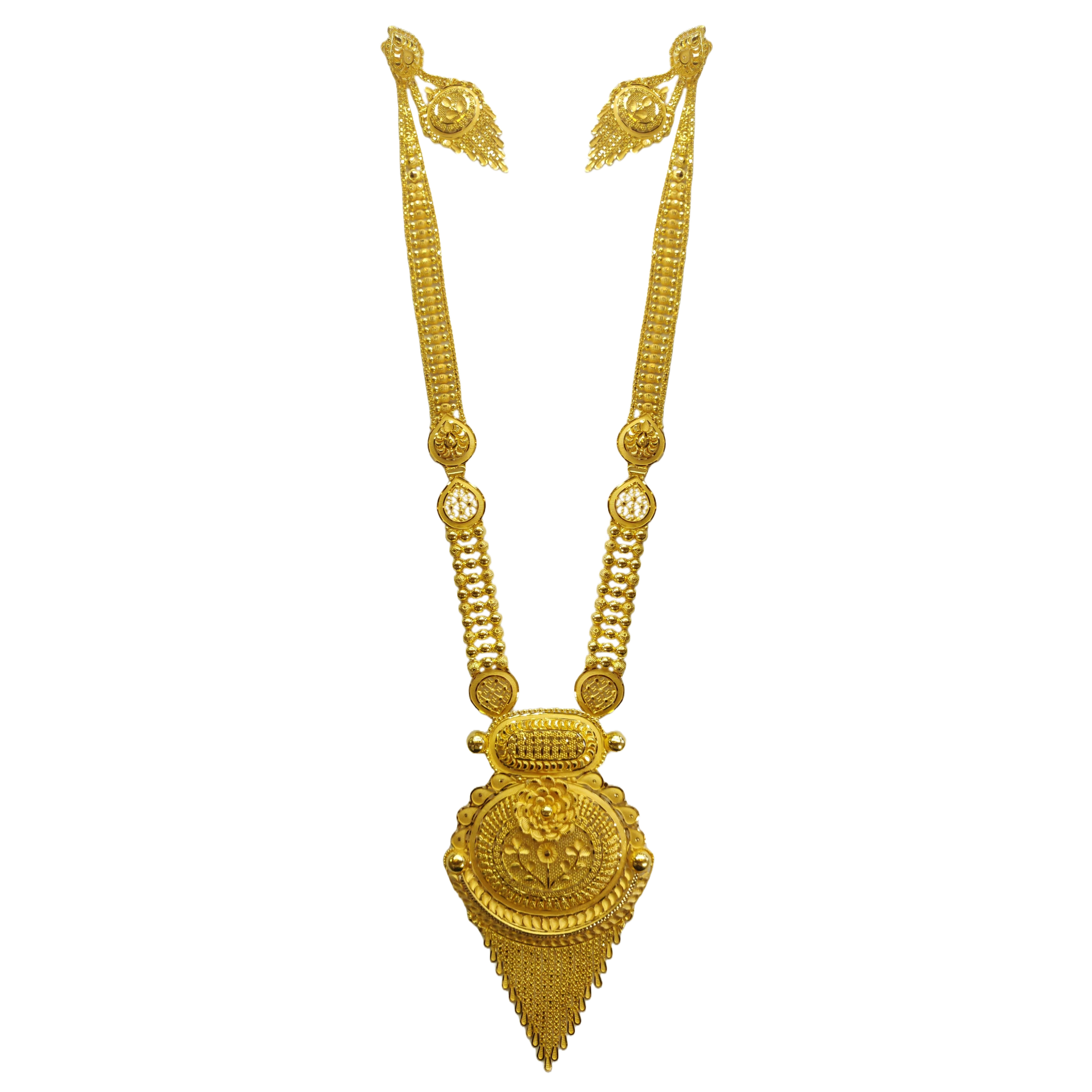 Buy Dithyaa 22K Gold Long Neckless 22 KT yellow gold (126.46 gm). | Online  By Giriraj Jewellers