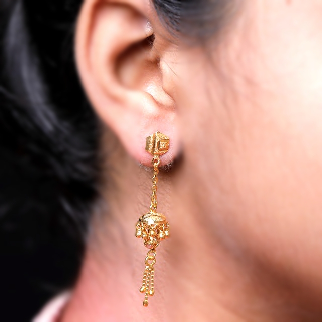 hallmark gold jhumka