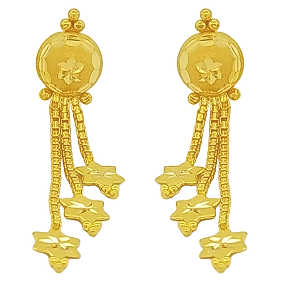 Buy Women's 18Kt (750) BIS Hallmark Yellow Gold Stud Earrings Online at  desertcartINDIA