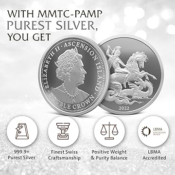 MMTC PAMP Oxford Mint Double Crown 50gm Silver Coin