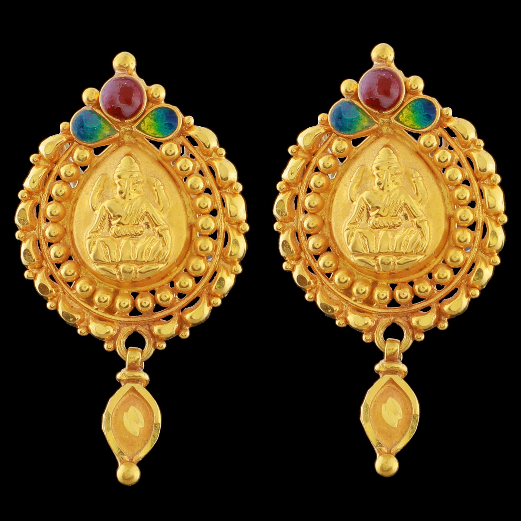 22K GOLD LAXMI NECKLACE SET