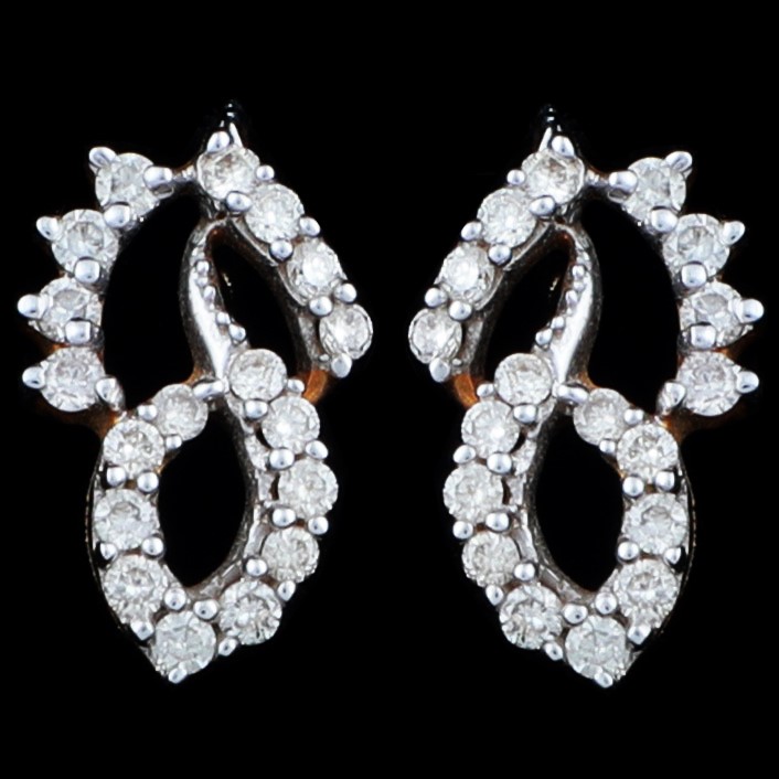 Alluring Diamond Drop Earrings with Stud Tops