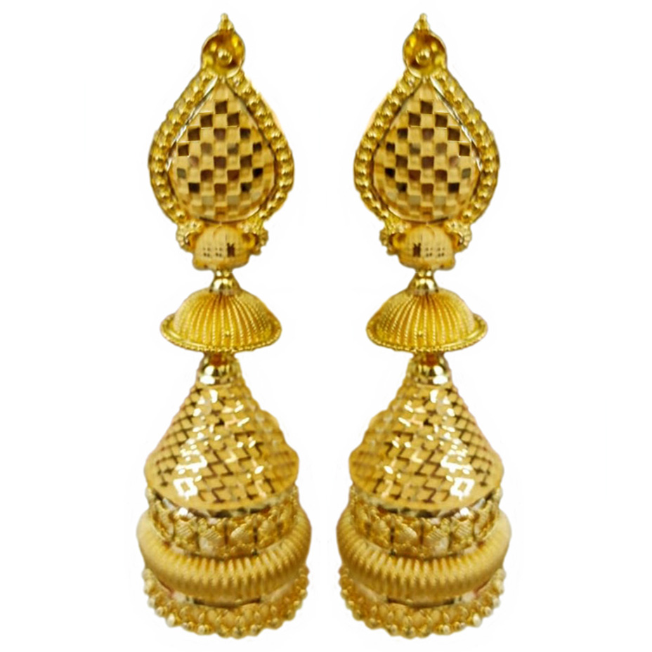 Golden PC Jeweller The Ujwala Women Gold Earrings at Rs 65012/pair in New  Delhi