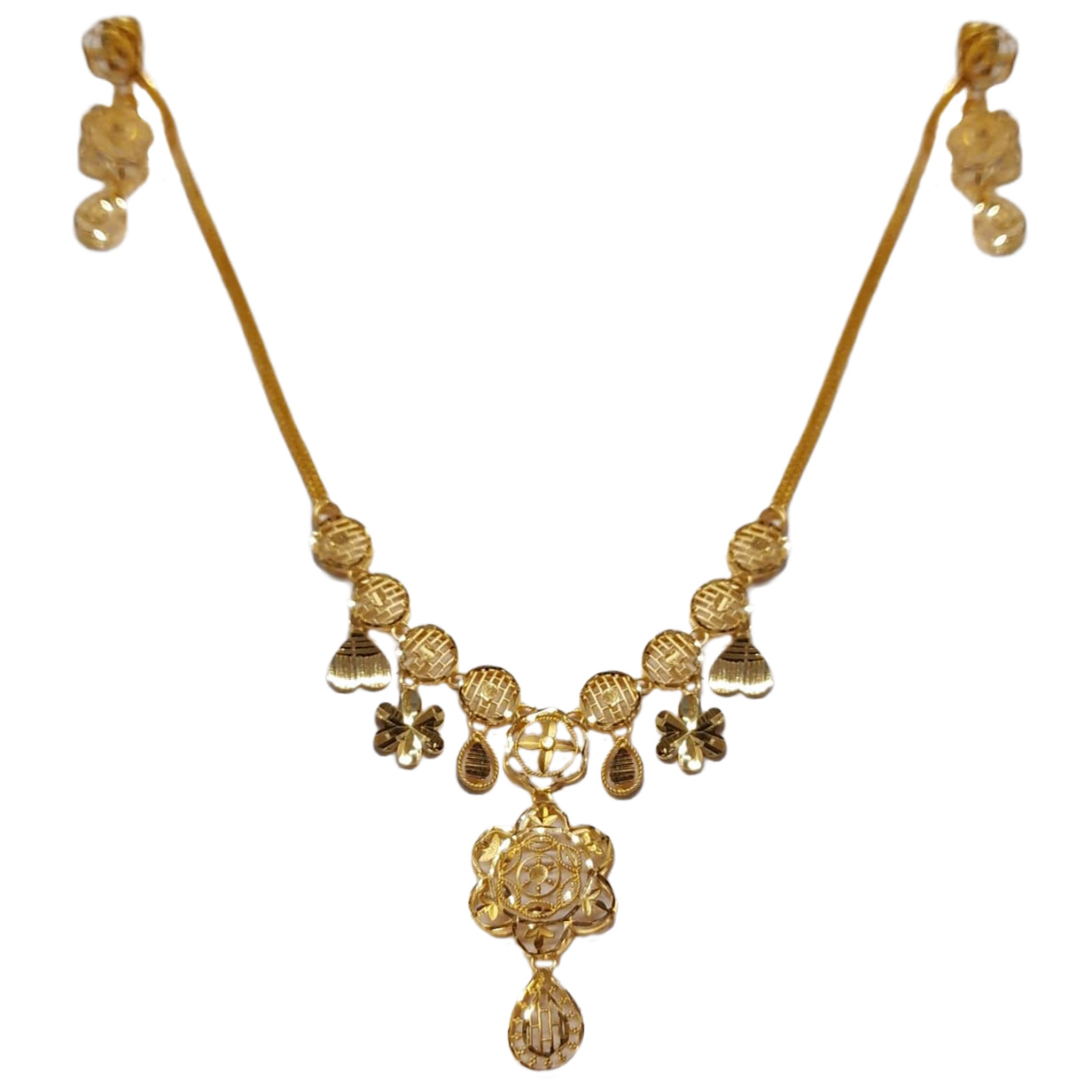 Gold necklace sets hot sale with weight and price