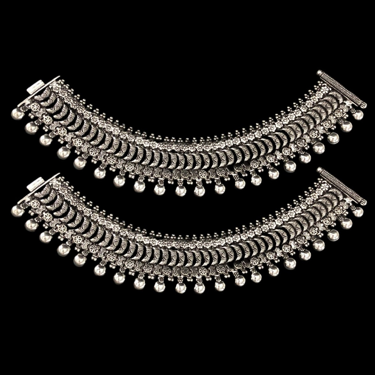 Traditional silver sale payal